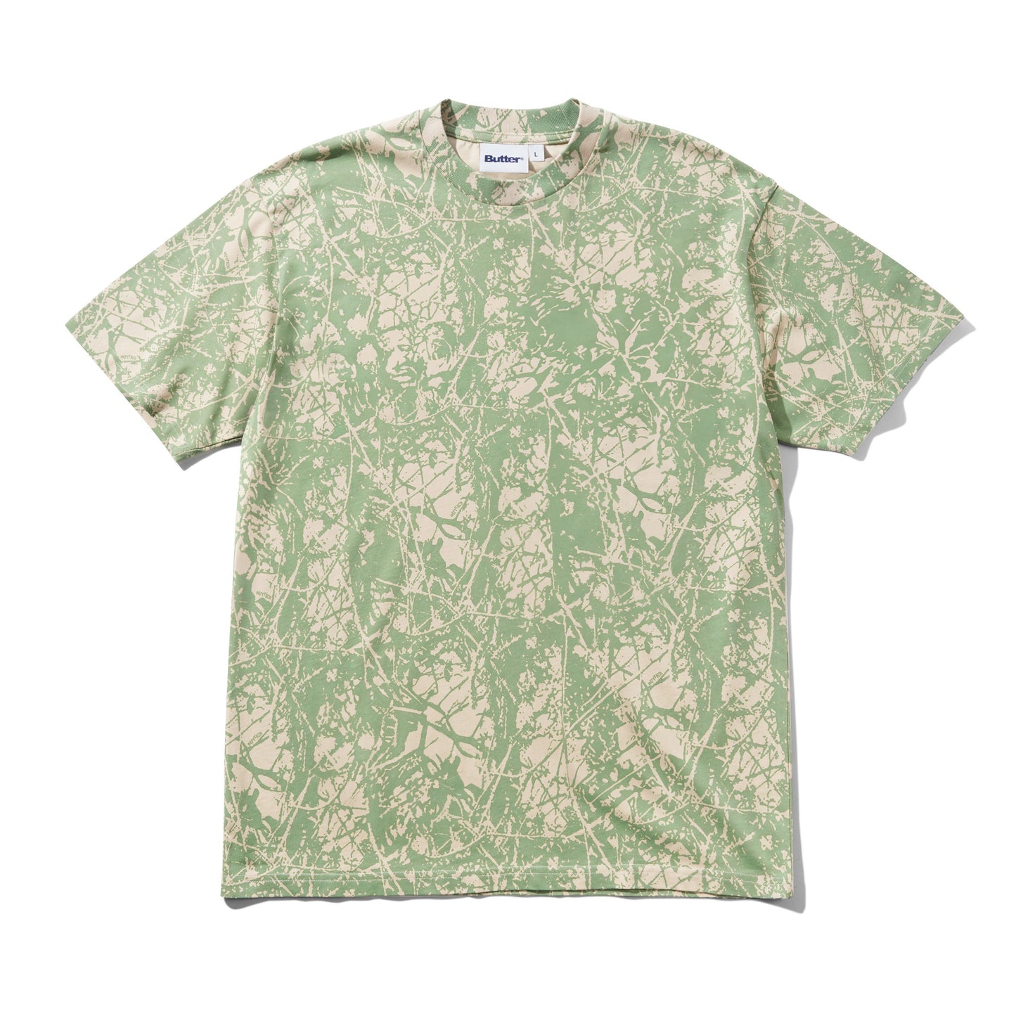 Butter Goods Woods Camo Tee - Washed Sage