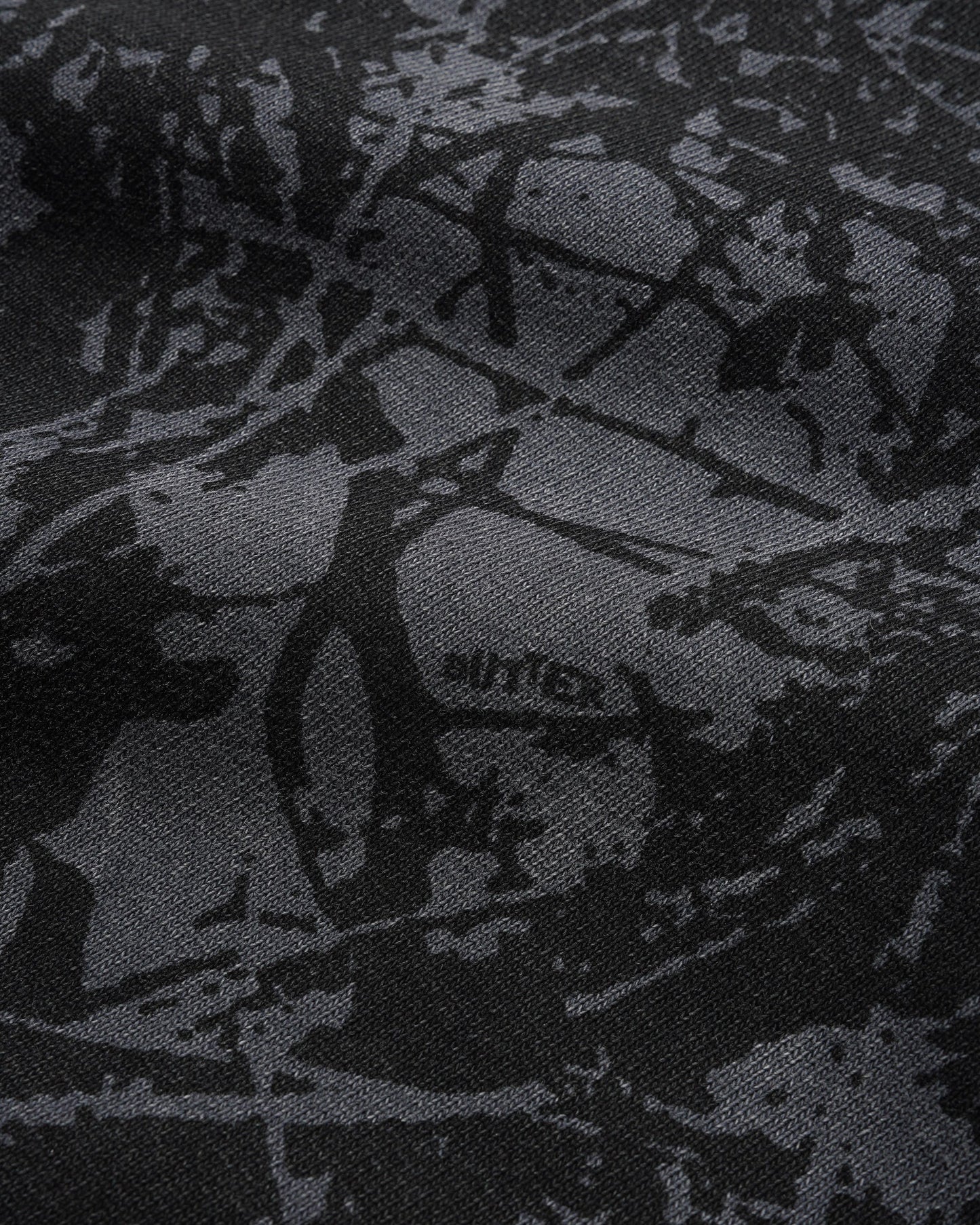 Butter Goods Woods Camo Zip-Thru Hoodie - Washed Black
