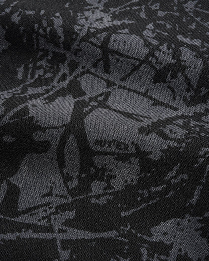 Butter Goods Woods Camo Zip-Thru Hoodie - Washed Black
