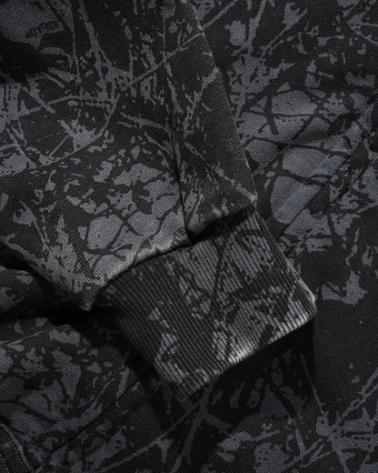 Butter Goods Woods Camo Zip-Thru Hoodie - Washed Black