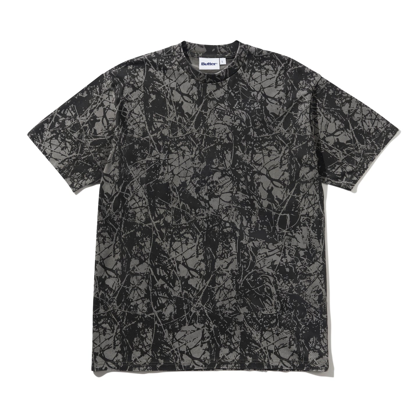 Butter Goods Woods Camo Tee - Washed Black