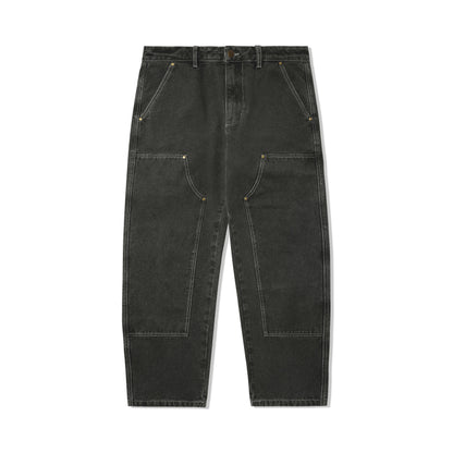 Butter Goods Double Knee Work Pants - Washed Black