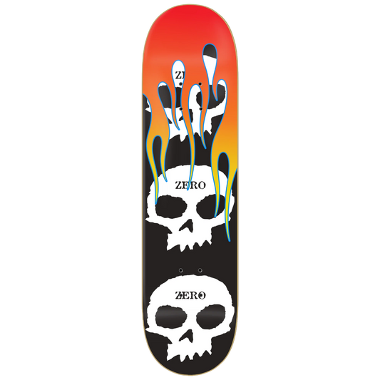 Zero 3 Skull Flames Deck - 8.25