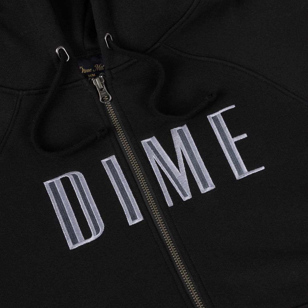 Dime Blocks Zip Hoodie - Black