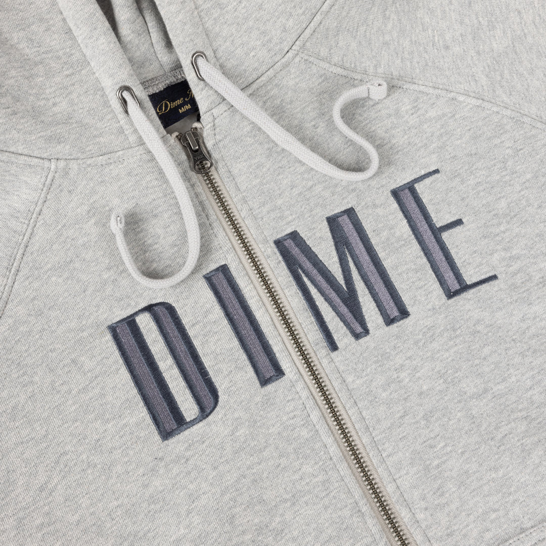 Dime Blocks Zip Hoodie - Heather Gray