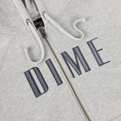 Dime Blocks Zip Hoodie - Heather Gray