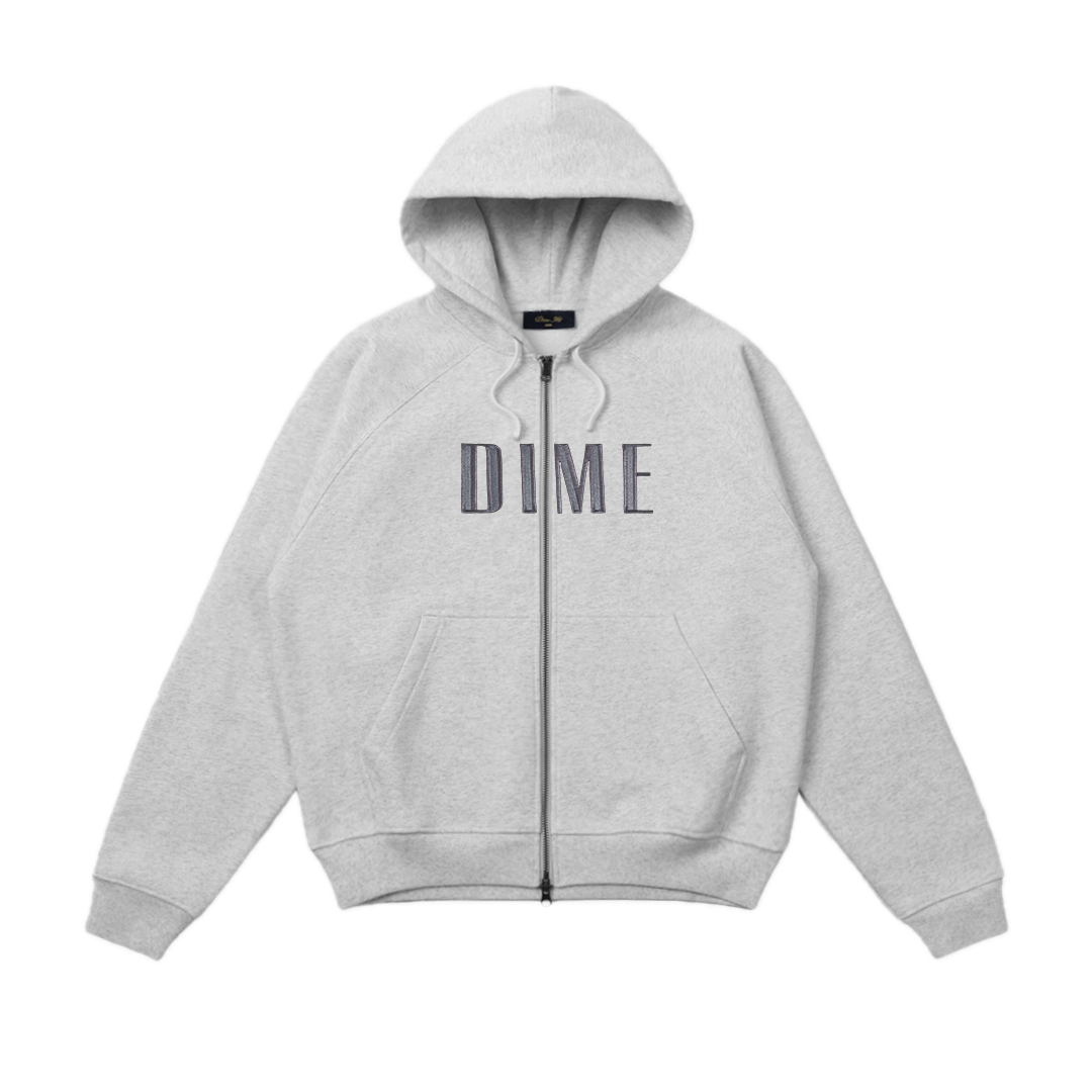Dime Blocks Zip Hoodie - Heather Gray