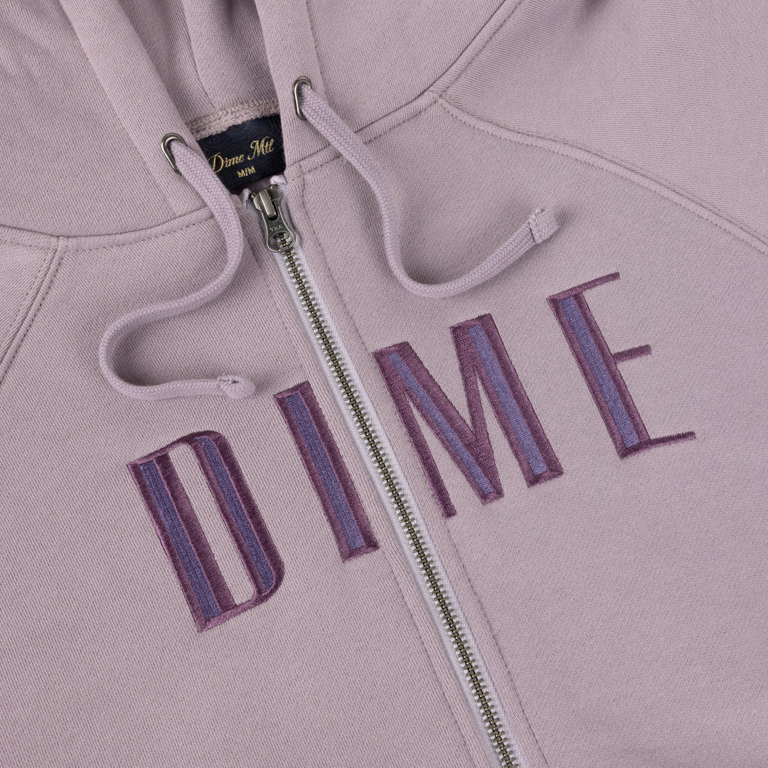 Dime Blocks Zip Hoodie - Stone Mauve