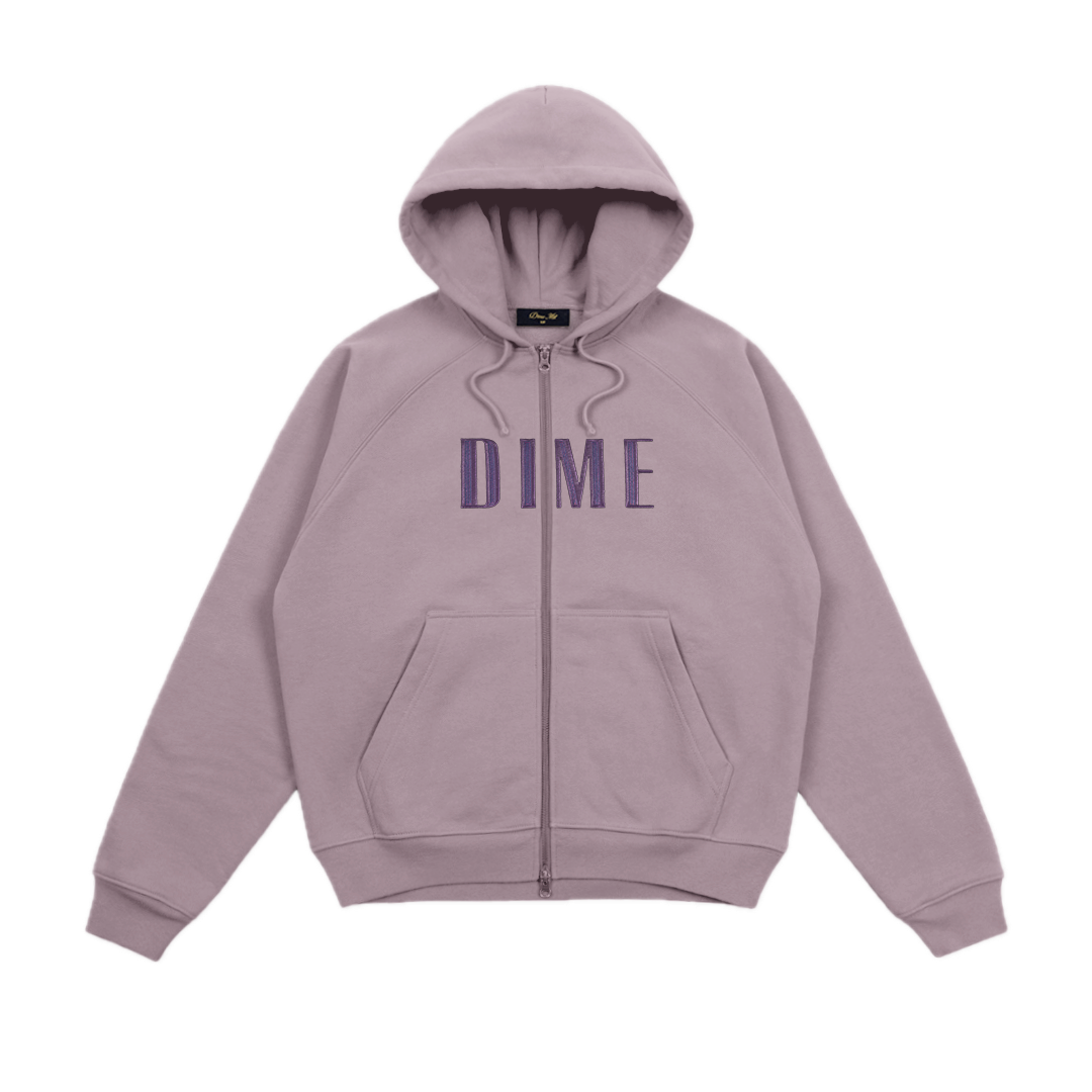Dime Blocks Zip Hoodie - Stone Mauve