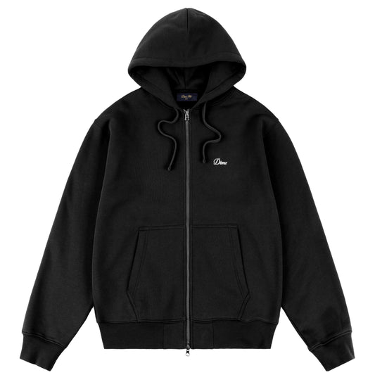 Dime Cursive Zip Hoodie - Black