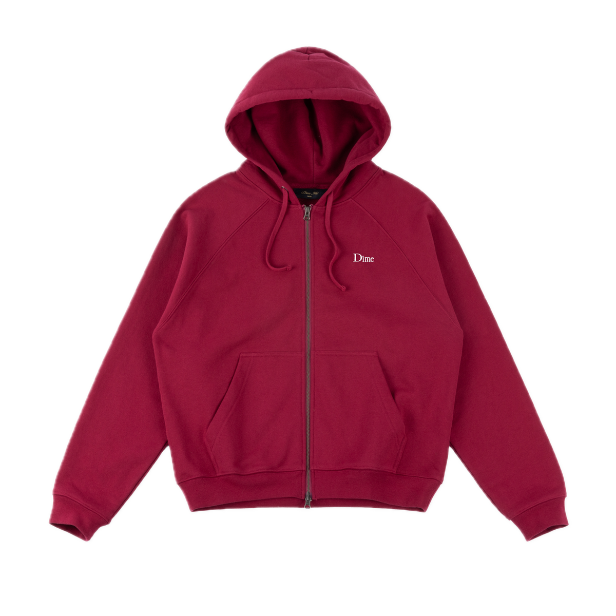 Dime Classic Logo Zip Hoodie - Beet Red