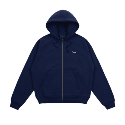 Dime Classic Logo Zip Hoodie - Navy