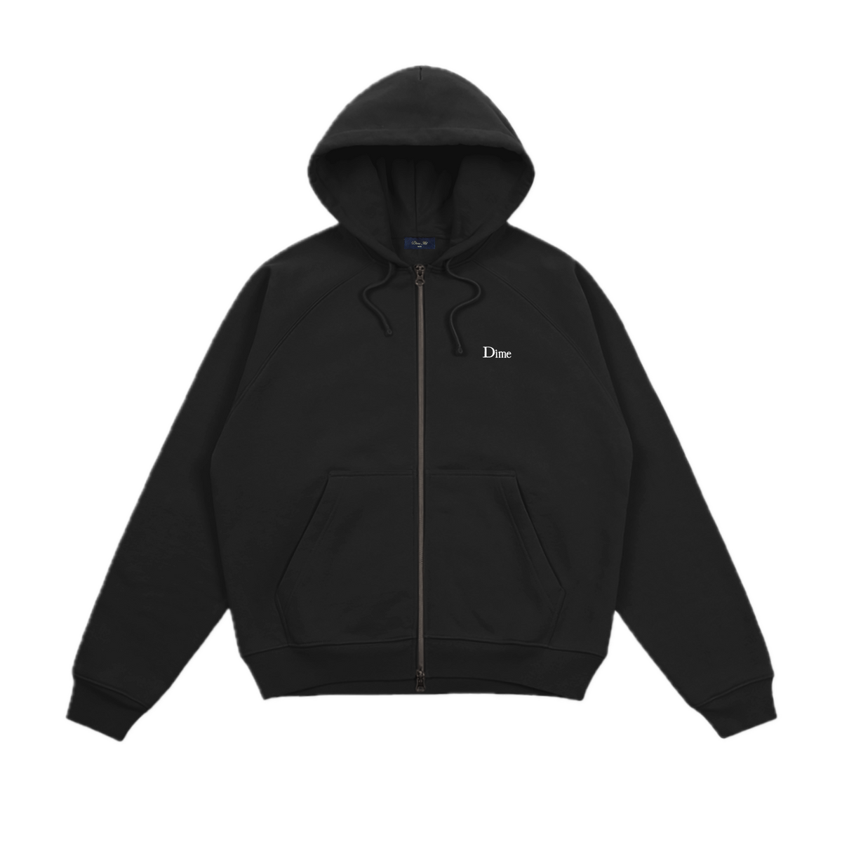 Dime Classic Logo Zip Hoodie - Pirate Black