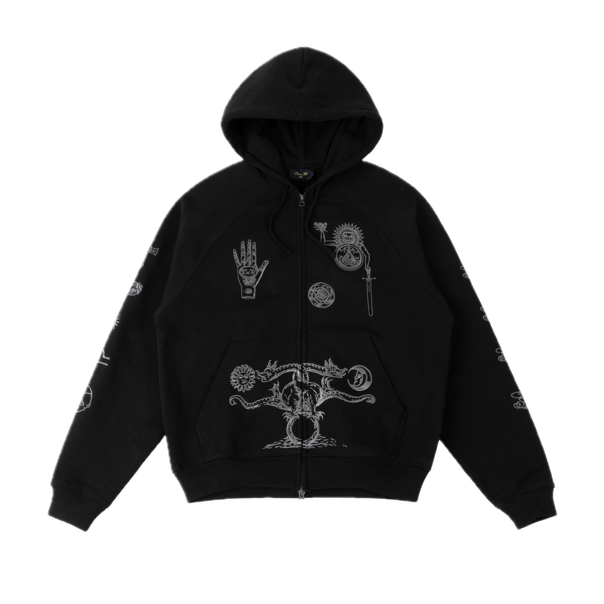 Dime Sigil Zip Hoodie - Black