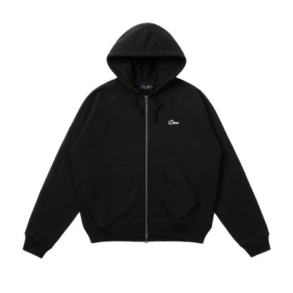 Dime Cursive Small Logo Heavyweight Zip Hoodie - Black