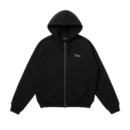 Dime Classic Small Logo Zip Hoodie - Black