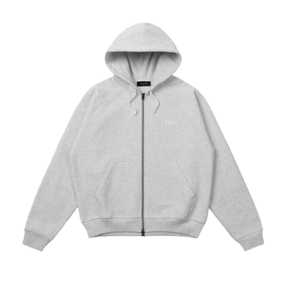 Dime Classic Small Logo Zip Hoodie - Heather Gray