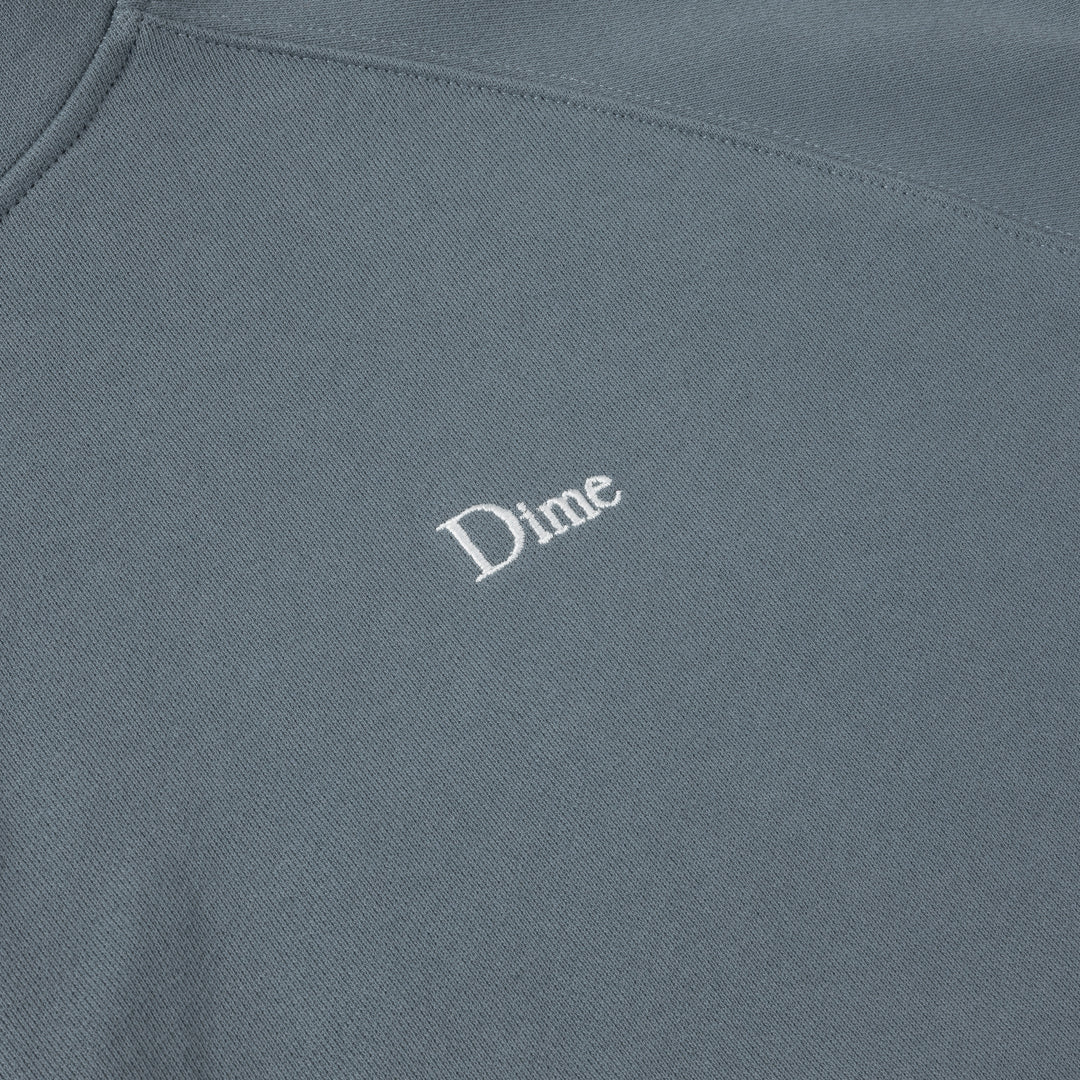 Dime Classic Small Logo Zip Hoodie - Granite