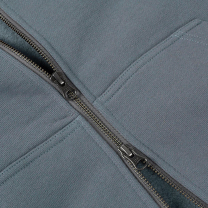 Dime Classic Small Logo Zip Hoodie - Granite