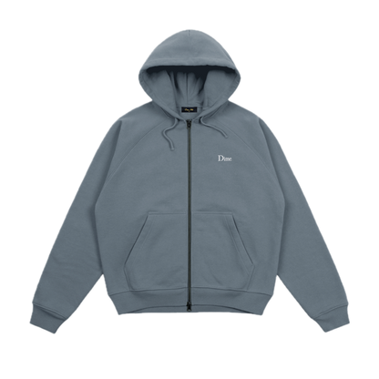 Dime Classic Small Logo Zip Hoodie - Granite
