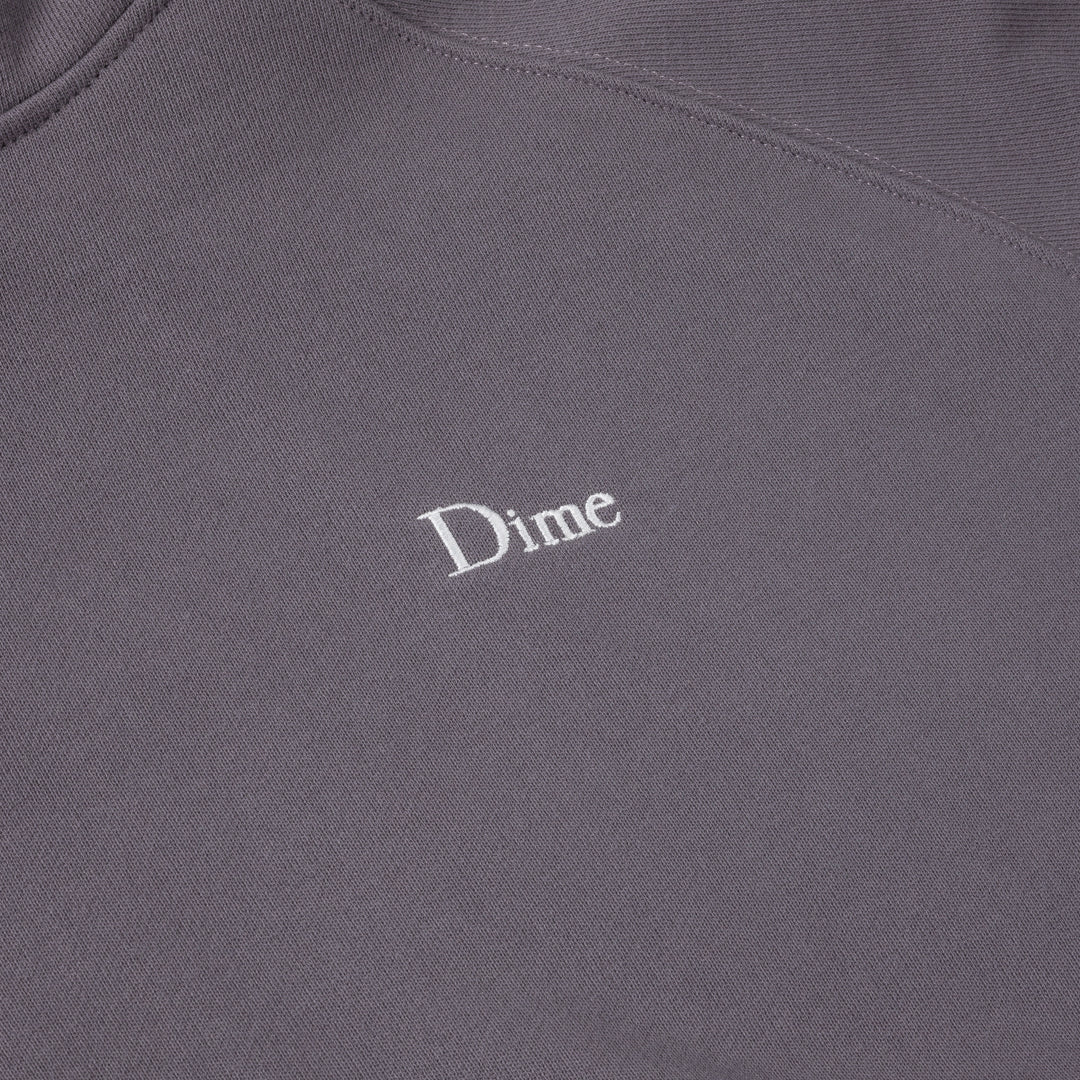 Dime Classic Small Logo Zip Hoodie - Charcoal Grape