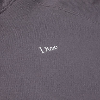 Dime Classic Small Logo Zip Hoodie - Charcoal Grape