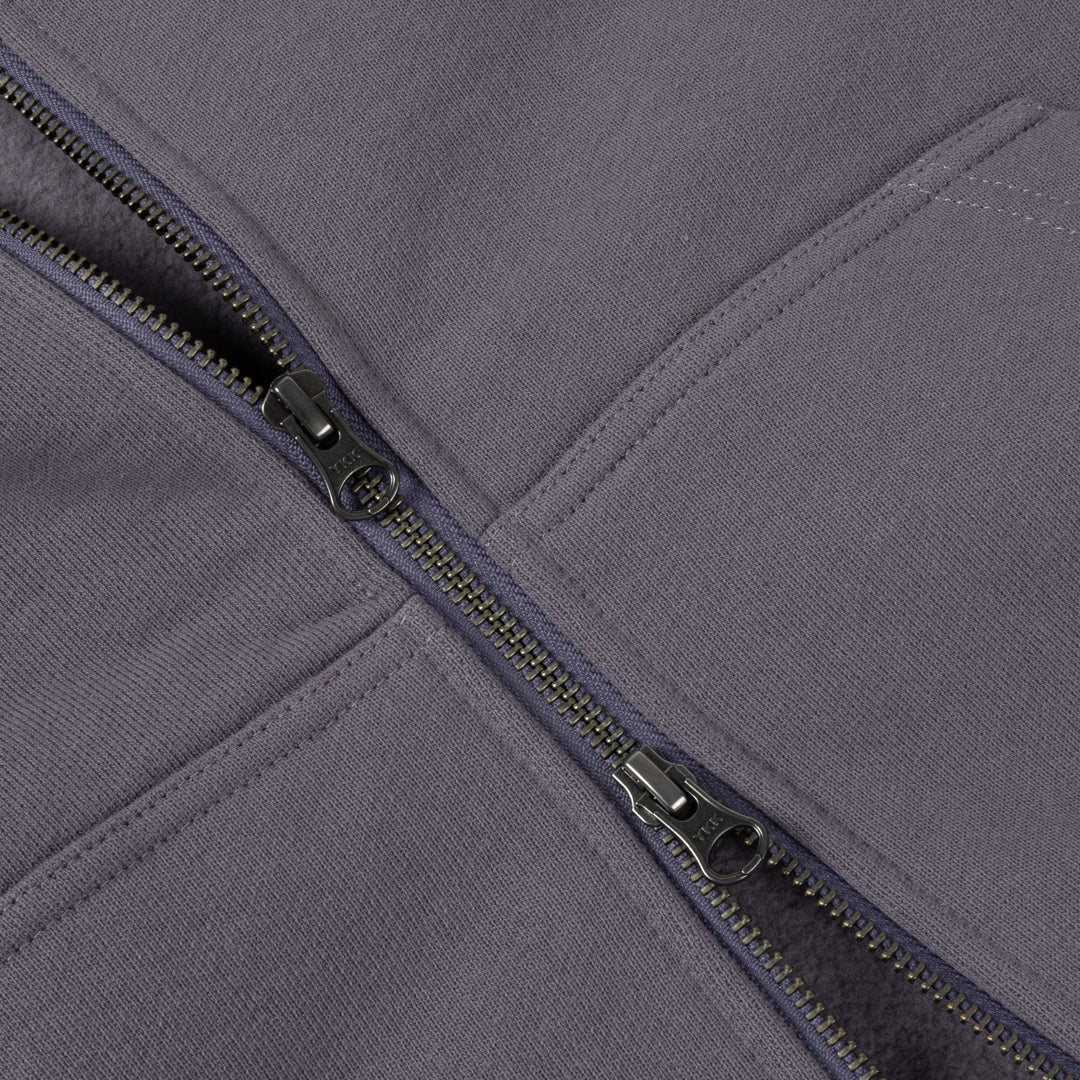 Dime Classic Small Logo Zip Hoodie - Charcoal Grape