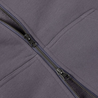 Dime Classic Small Logo Zip Hoodie - Charcoal Grape