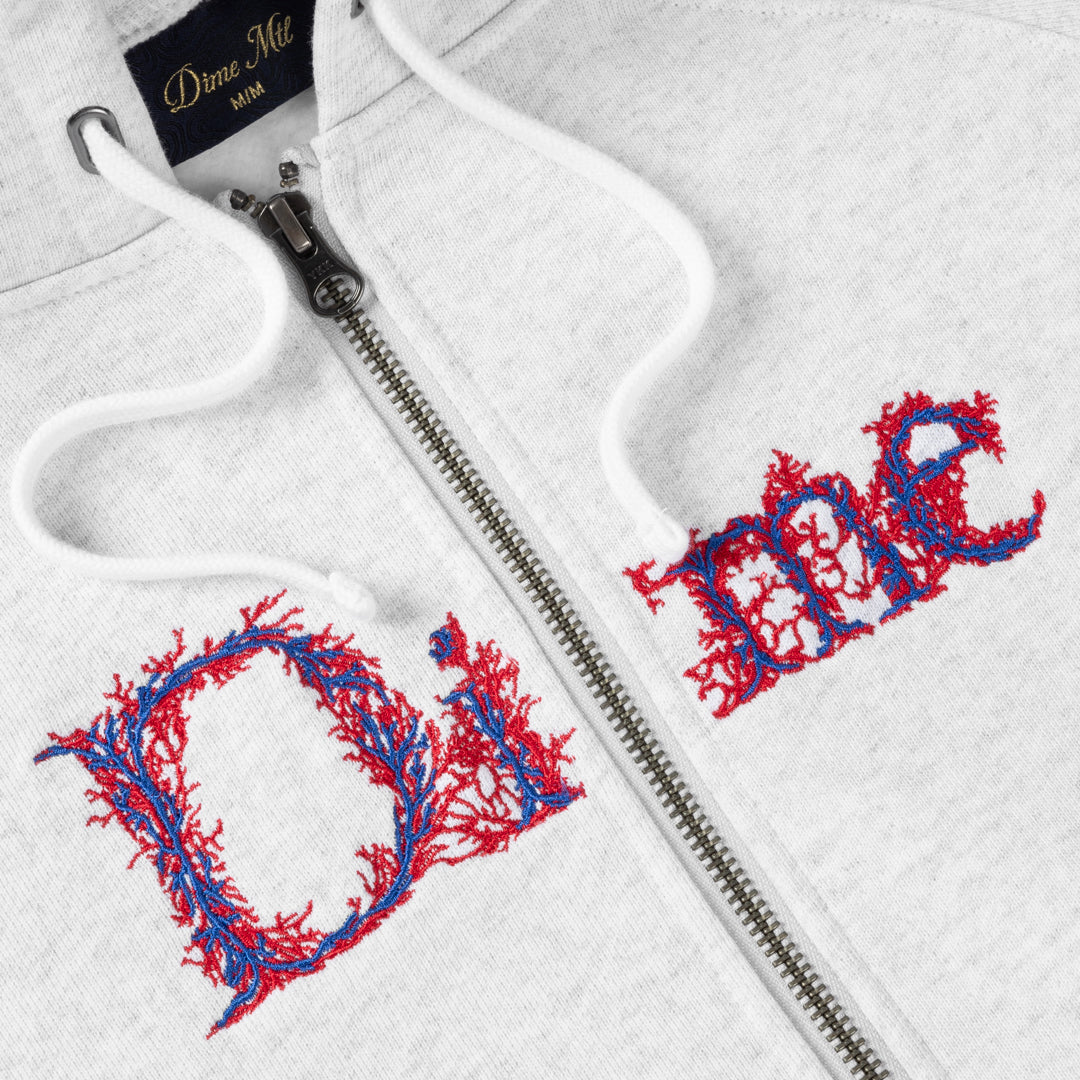 Dime Classic Veins Zip Hoodie - Ash