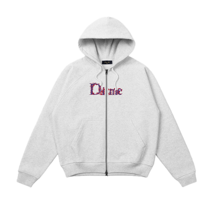 Dime Classic Veins Zip Hoodie - Ash
