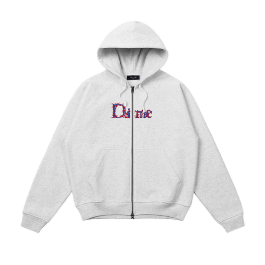Dime Classic Veins Zip Hoodie - Ash