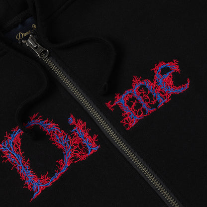 Dime Classic Veins Zip Hoodie - Black