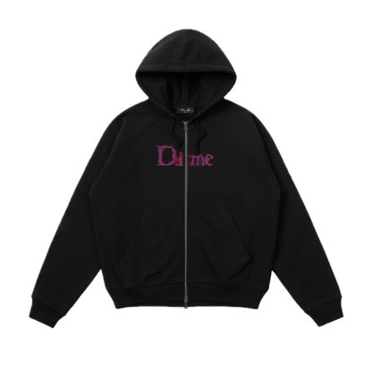 Dime Classic Veins Zip Hoodie - Black