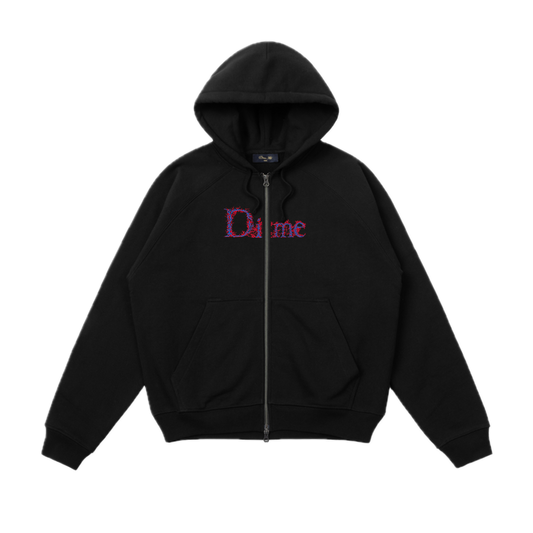 Dime Classic Veins Zip Hoodie - Black