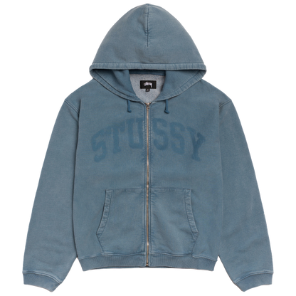 Stussy Faded Graphic Zip Hood - Washed Navy