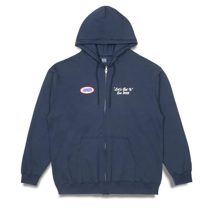 Quartersnacks Let's Get It Zip Hoodie - Navy