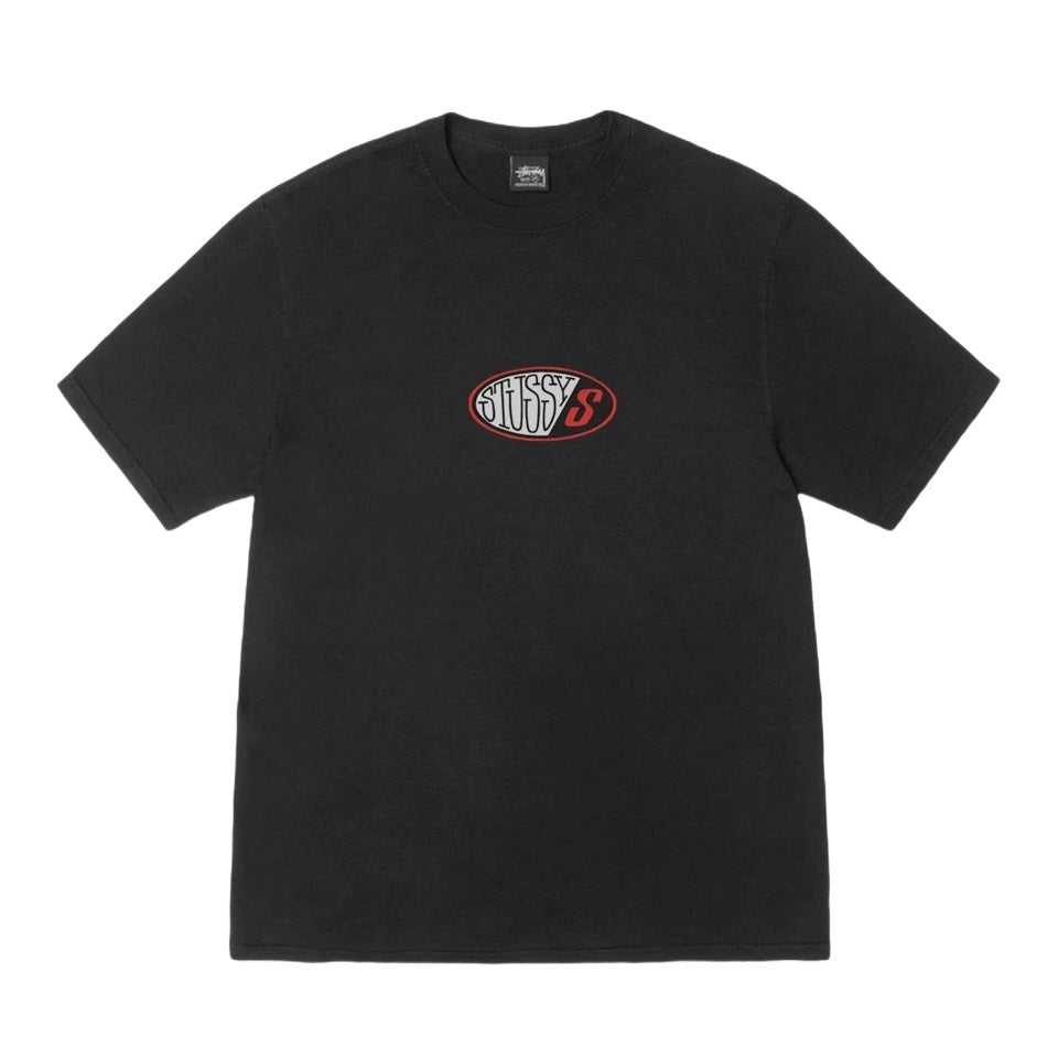 Stussy Pitstop Pigment Dyed Tee - Black