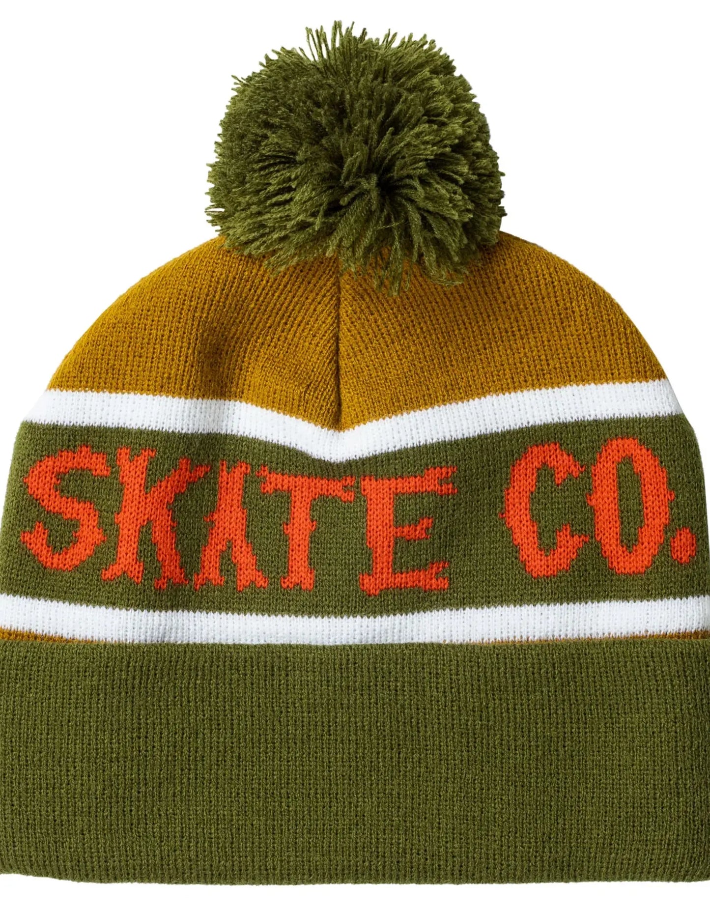 Antihero Jalopi Zambony Pom Beanie - Olive/Gold/Red