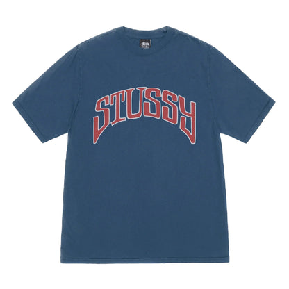 Stussy Arched Pigment Dyed Tee - Navy