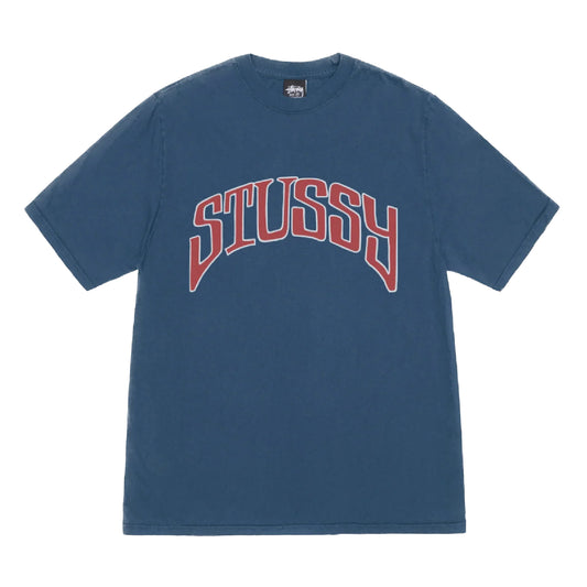 Stussy Arched Pigment Dyed Tee - Navy