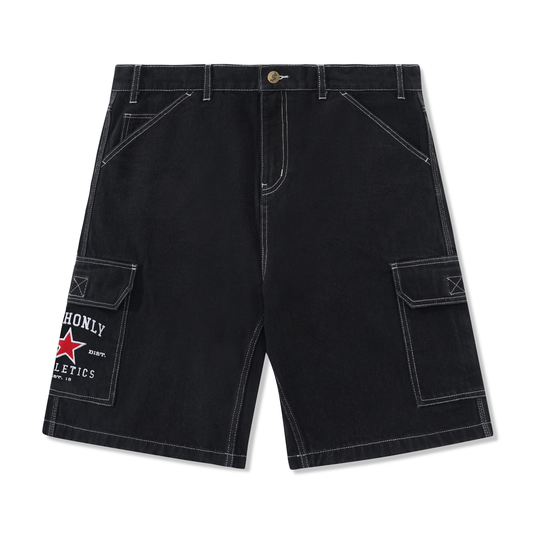 Cash Only Athletics Denim Shorts - Washed Black