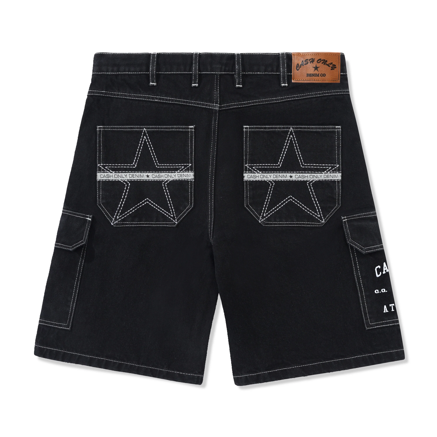 Cash Only Athletics Denim Shorts - Washed Black