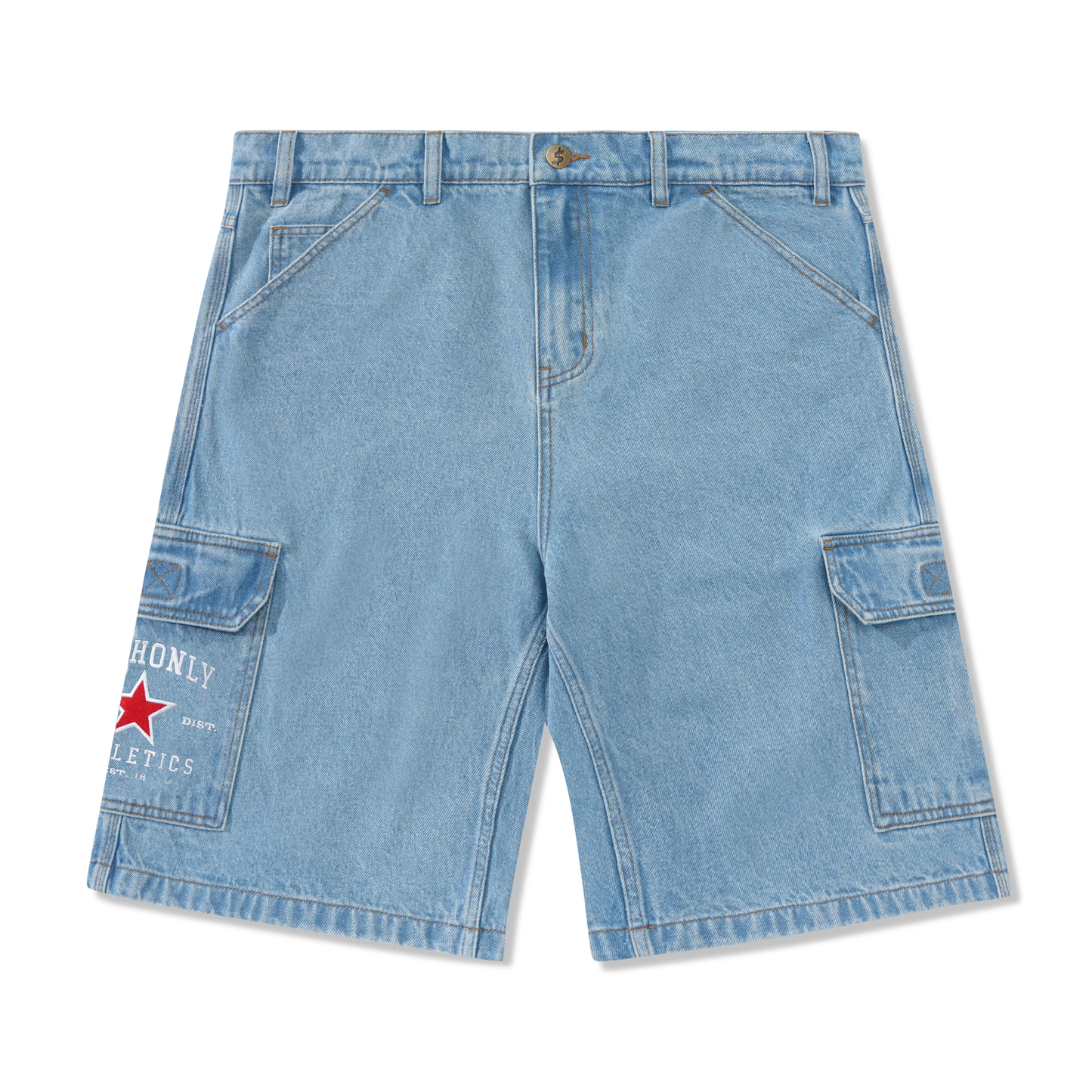 Cash Only Athletics Denim Shorts - Washed Indigo