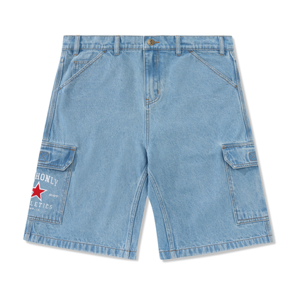 Cash Only Athletics Denim Shorts - Washed Indigo