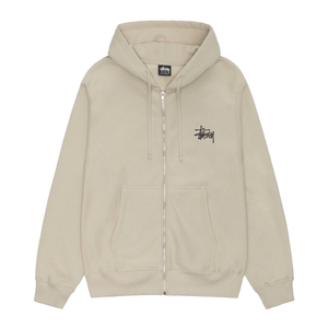 Stussy Basic Zip Hoodie - Khaki