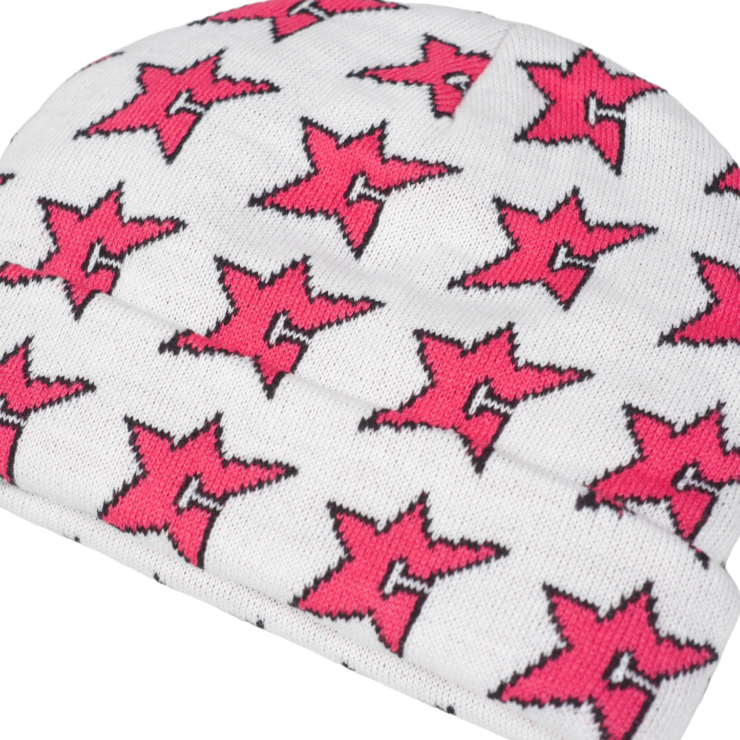 Carpet Company C-Star Beanie - White/Pink