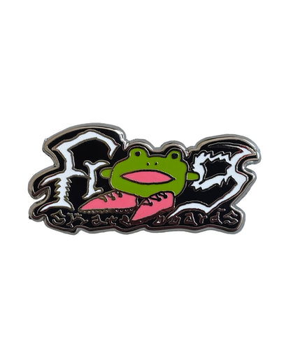Frog Big Shoes Pin - Green