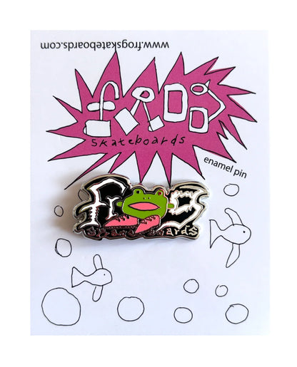 Frog Big Shoes Pin - Green
