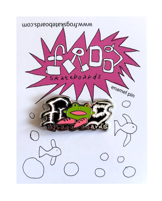 Frog Big Shoes Pin - Green