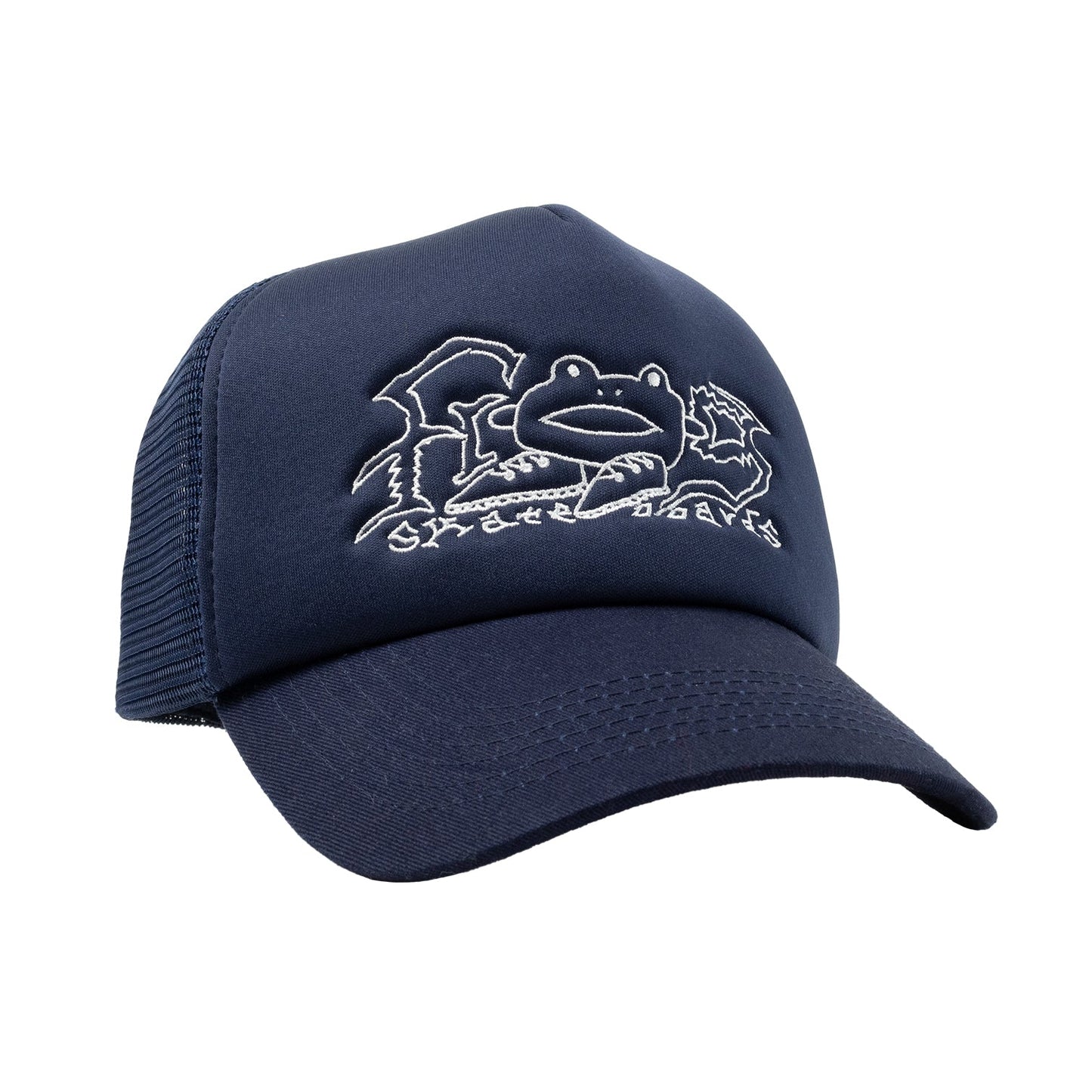 Frog Big Shoes Trucker Hat - Navy